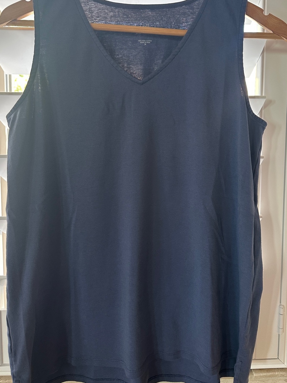 J. Jill Pima Cotton Purple V‑Neck Tank Top